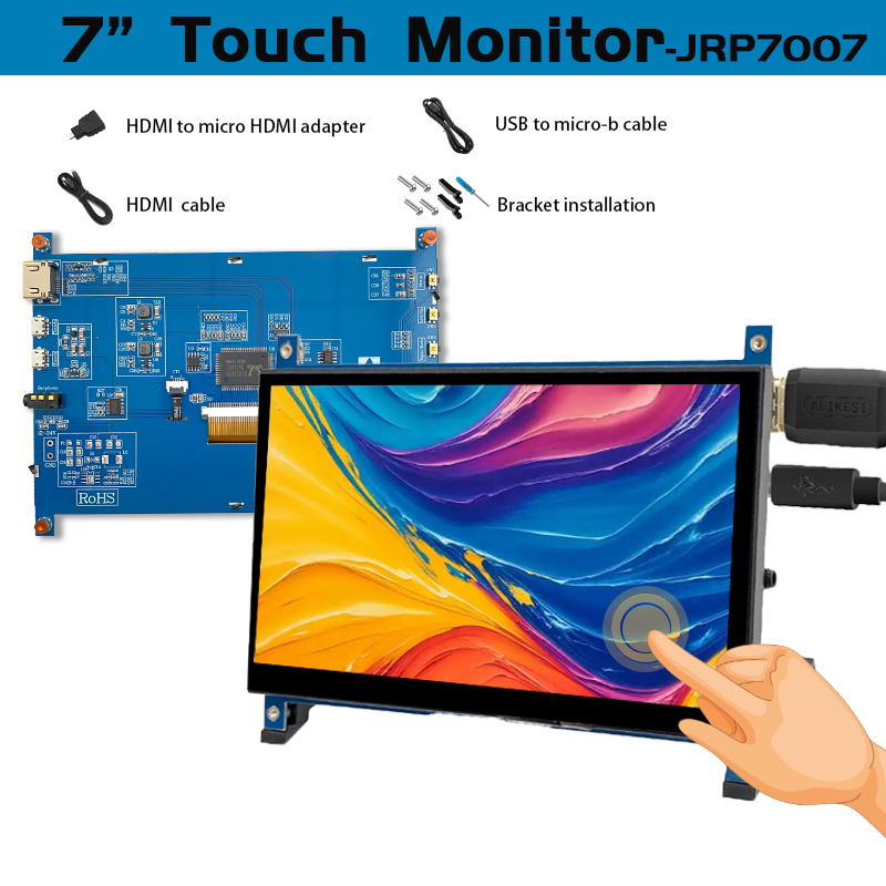 Raspberry Pi 4 - Moniteur compatible HDMI IPS 7 pouces,