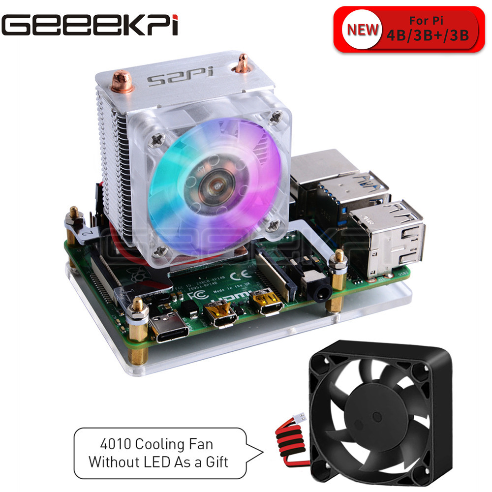 Pi 5 Case - GeeekPi-Ventilateur de refroidissement V2.0, tour de