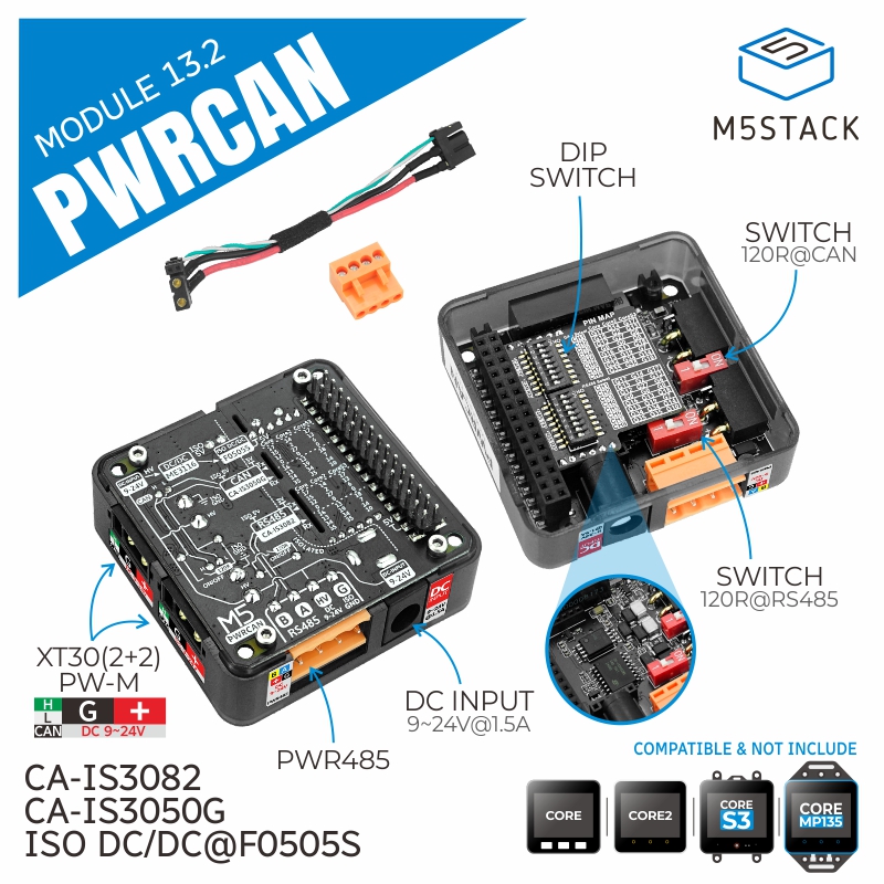 Pi Camera Module - Module officiel PWRCAN 13.2 M5Stack avec