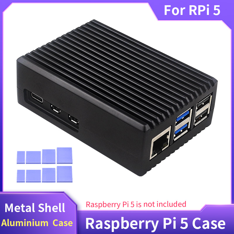 Pi 5 Case - Raspberry Pi 5 coque métallique boîtier