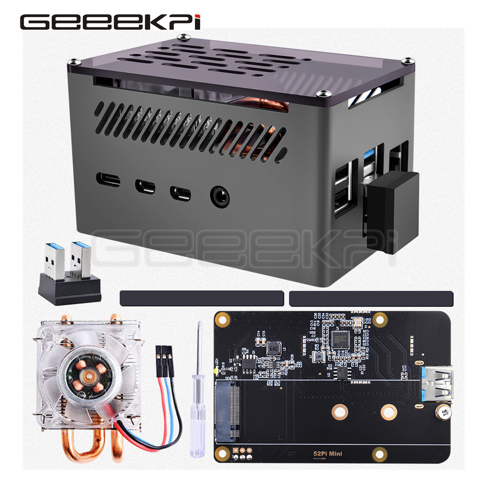 Pi 4 Case - GeeekPi boîtier de brique en aluminium