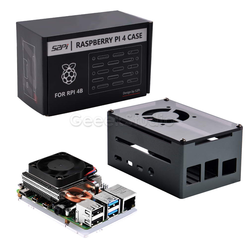 Pi 4 Case - Ventilateur de refroidissement tour de glace