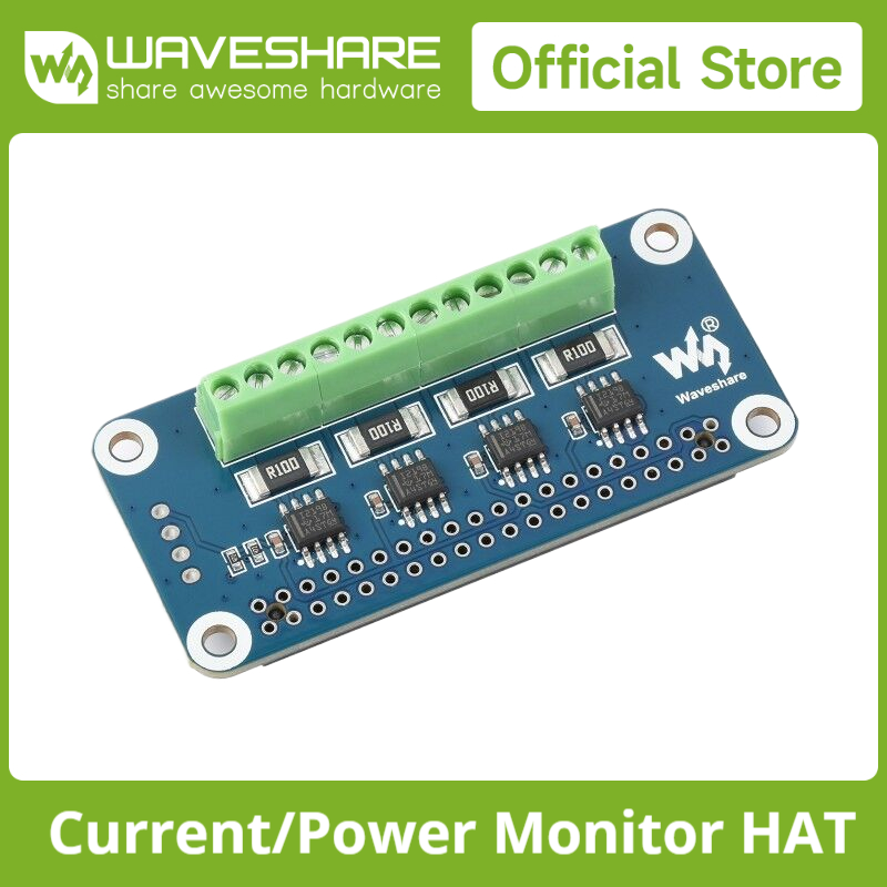 Raspberry Pi 4 - Chapeau de moniteur de courant/tension/puissance Waveshare