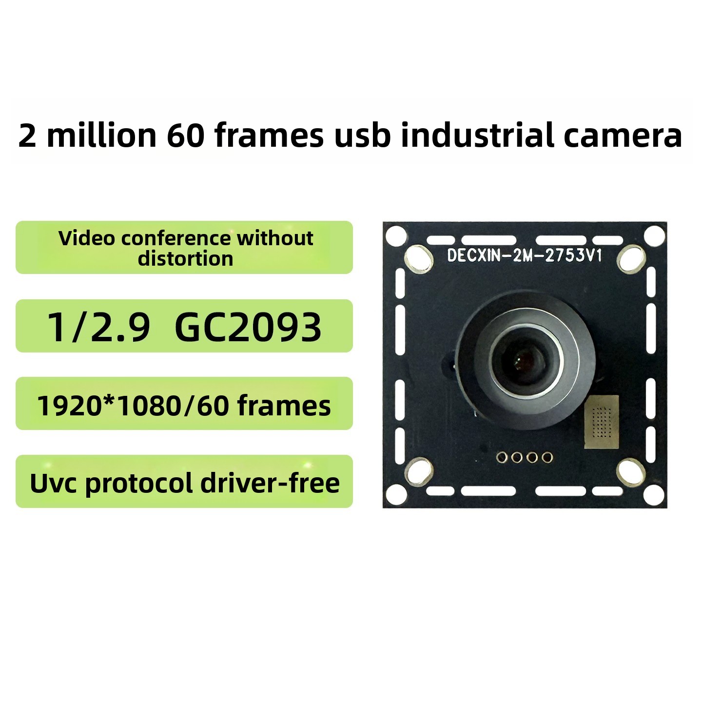 Pi Camera Module - Module GC2093 Caméra USB 2MP 60fps