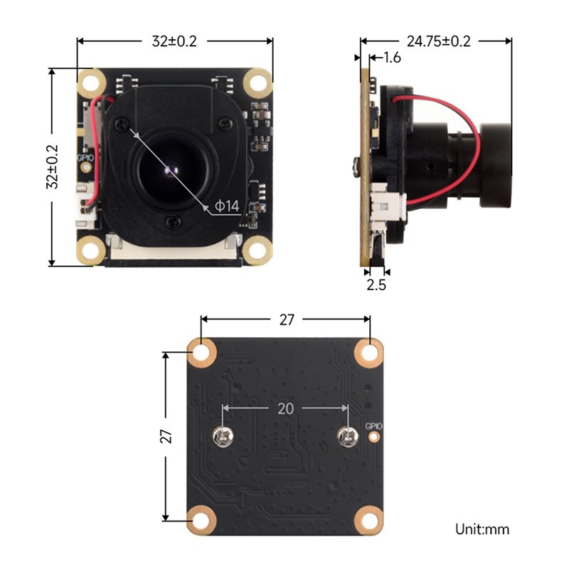 Caméra PHILE-3X IMX290-83 IR-C - Pi Zero avis et prix