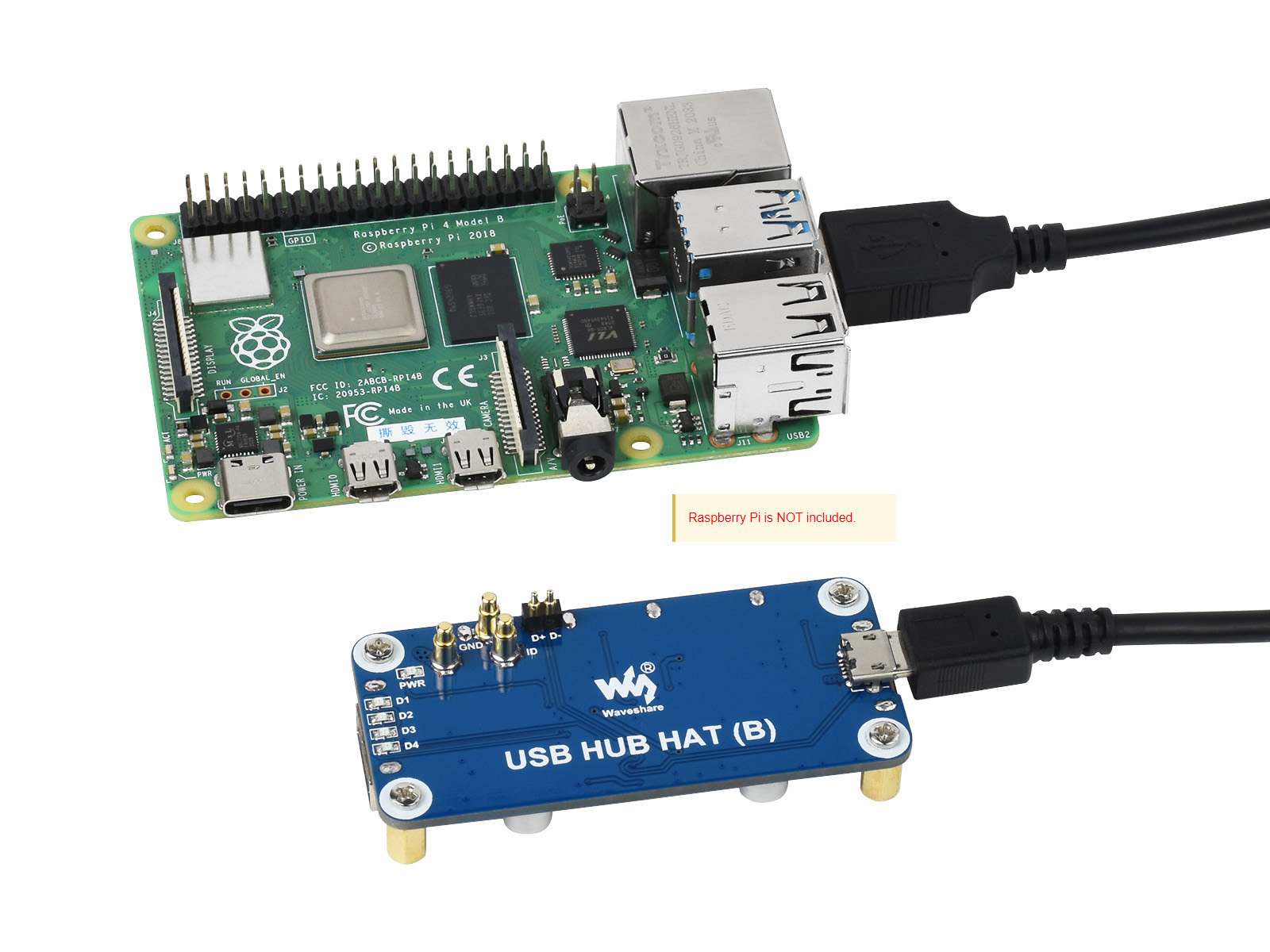 Waveshare USB HUB HAT (B) 4x p - Pi Zero avis et prix