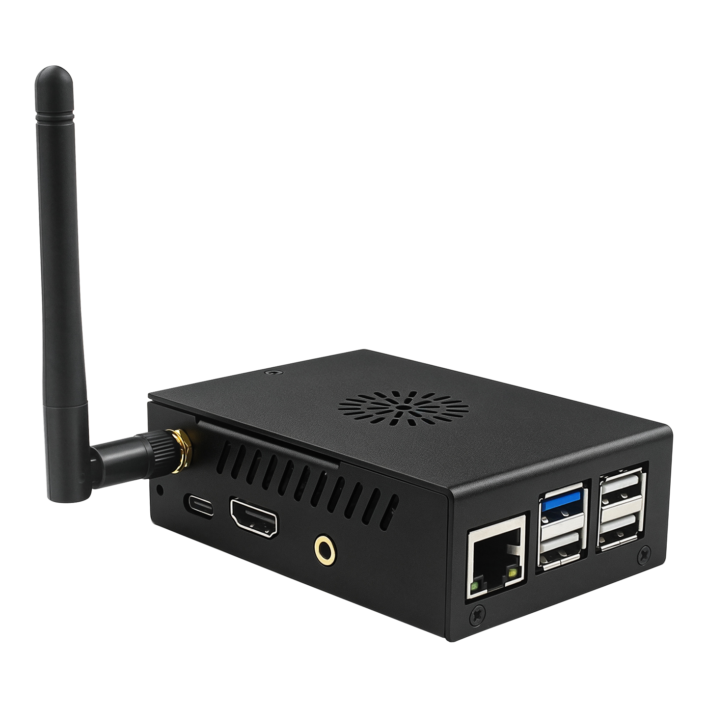 Boîtier métallique noir Orange - Pi Cooler avis et prix