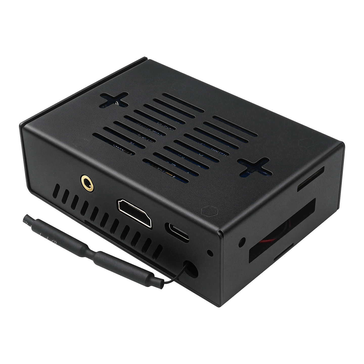 Boîtier métallique noir Orange - Pi Cooler avis et prix
